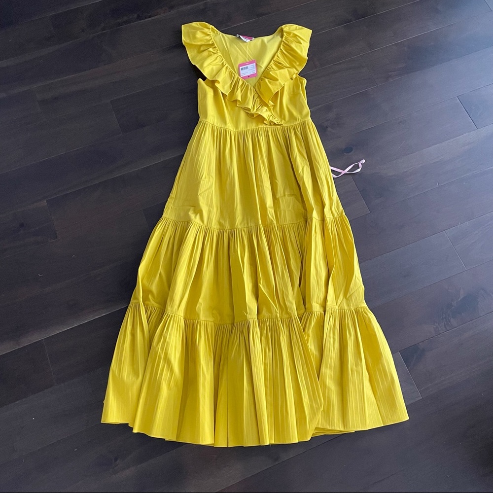 Kate Spade Poplin Ruffle Tiered Dress - Picture 4 of 7